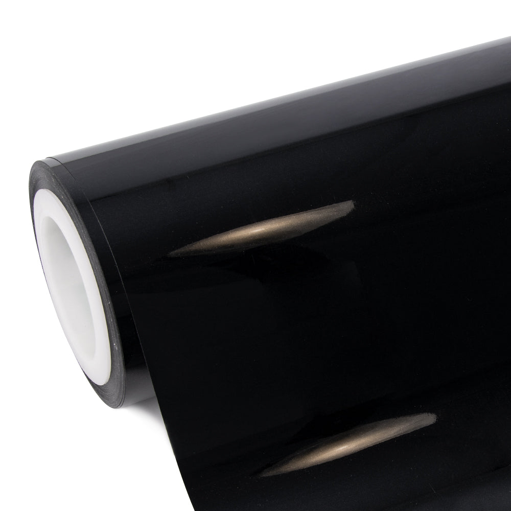 Glänzende metallische Metall-Schwarze Autofolie