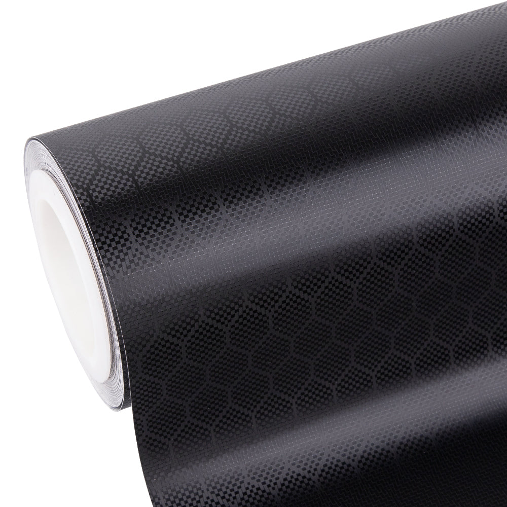Hexa Schwarze Carbonfaser-Vinylfolie