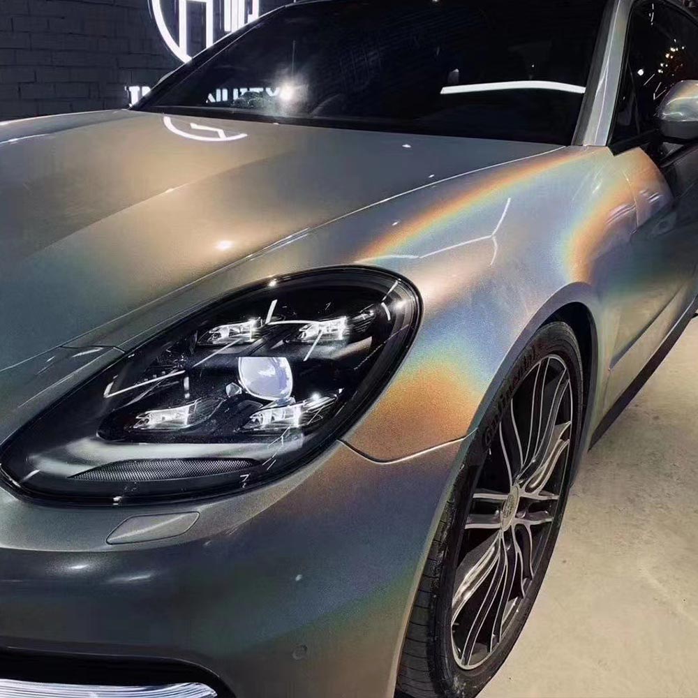 Regenbogen Metallic Majestic Grau Vinylfolie