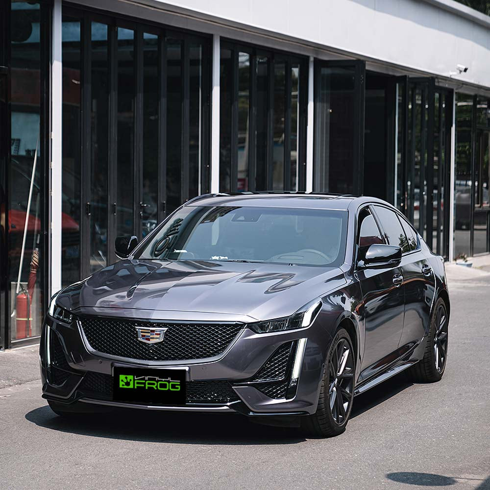 Glänzende Metallisch Dunkelgrau Autofolie