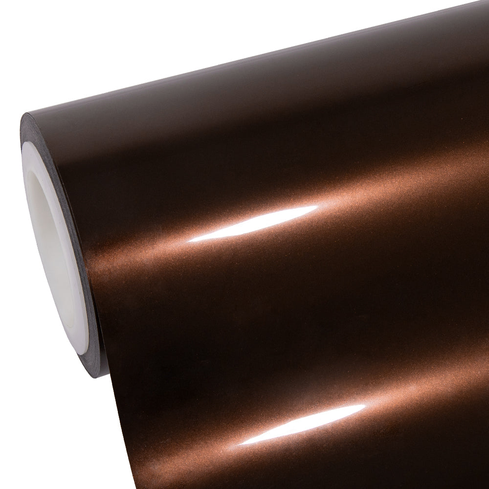 Glänzende metallische Mokka-Braun Autofolie