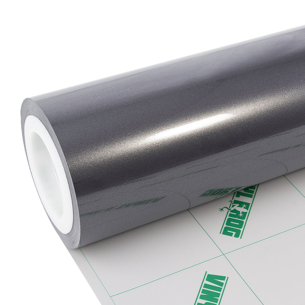 Glänzende Metallisch Dunkelgrau Autofolie