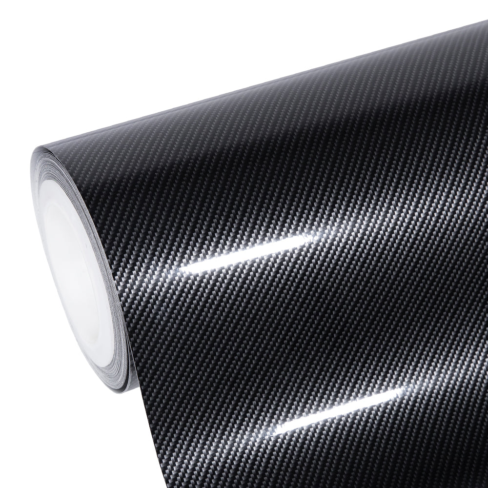 Silber Schwarz Carbonfaser Vinylfolie