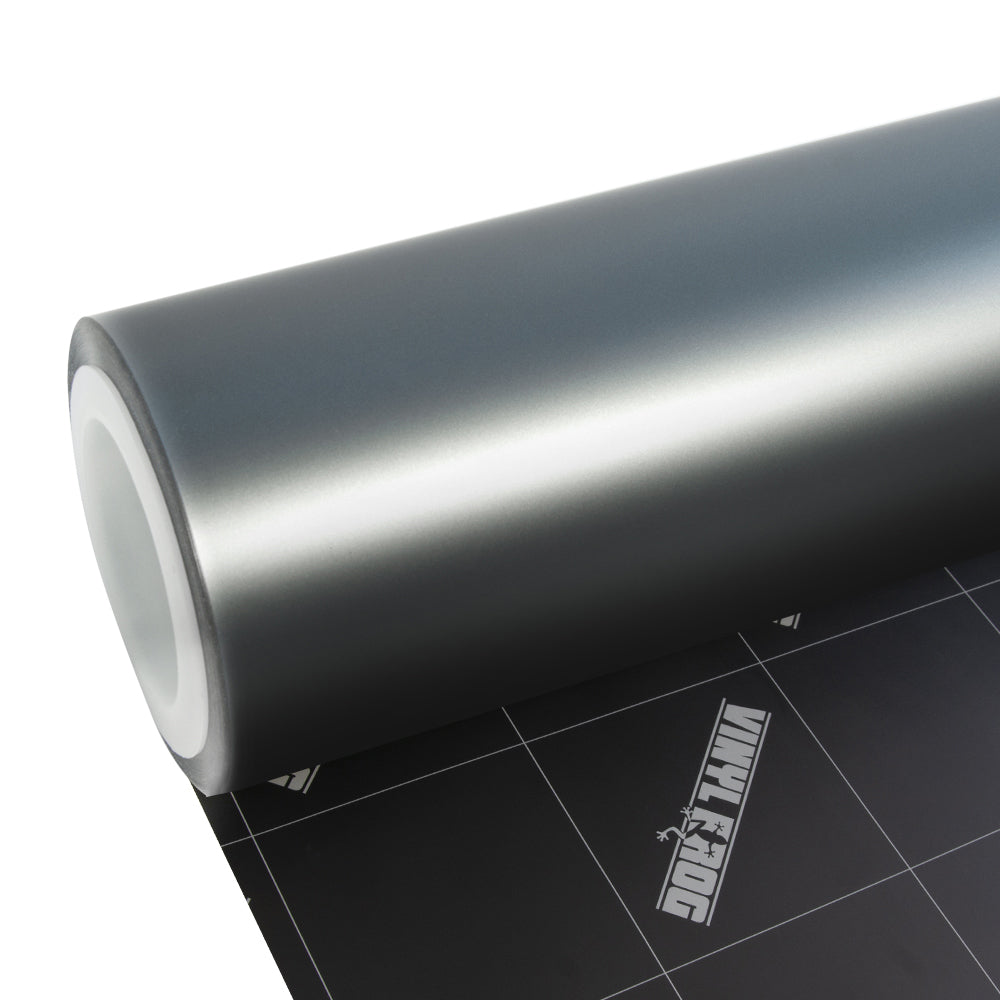 Matte Seiden Grau Blau Vinylfolie