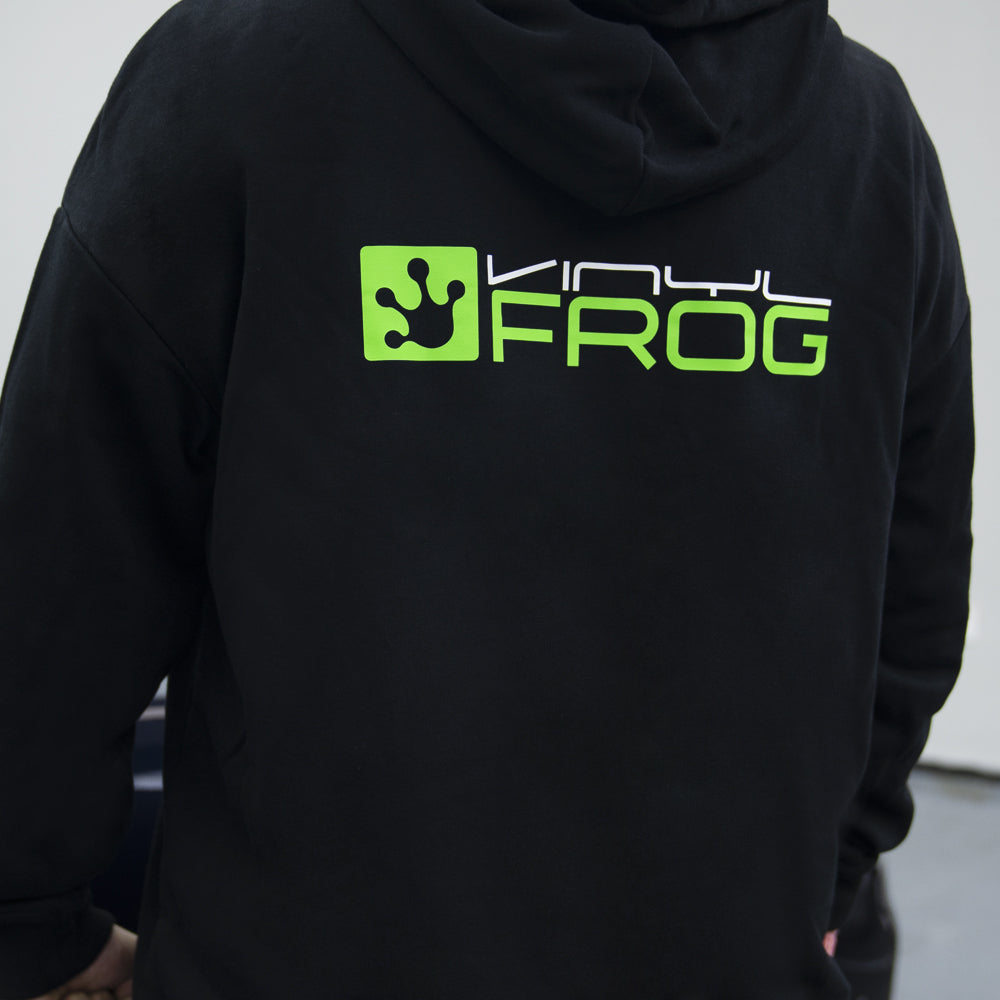 Vinylfrog Schwarzer Hoodie mit langen Ärmeln