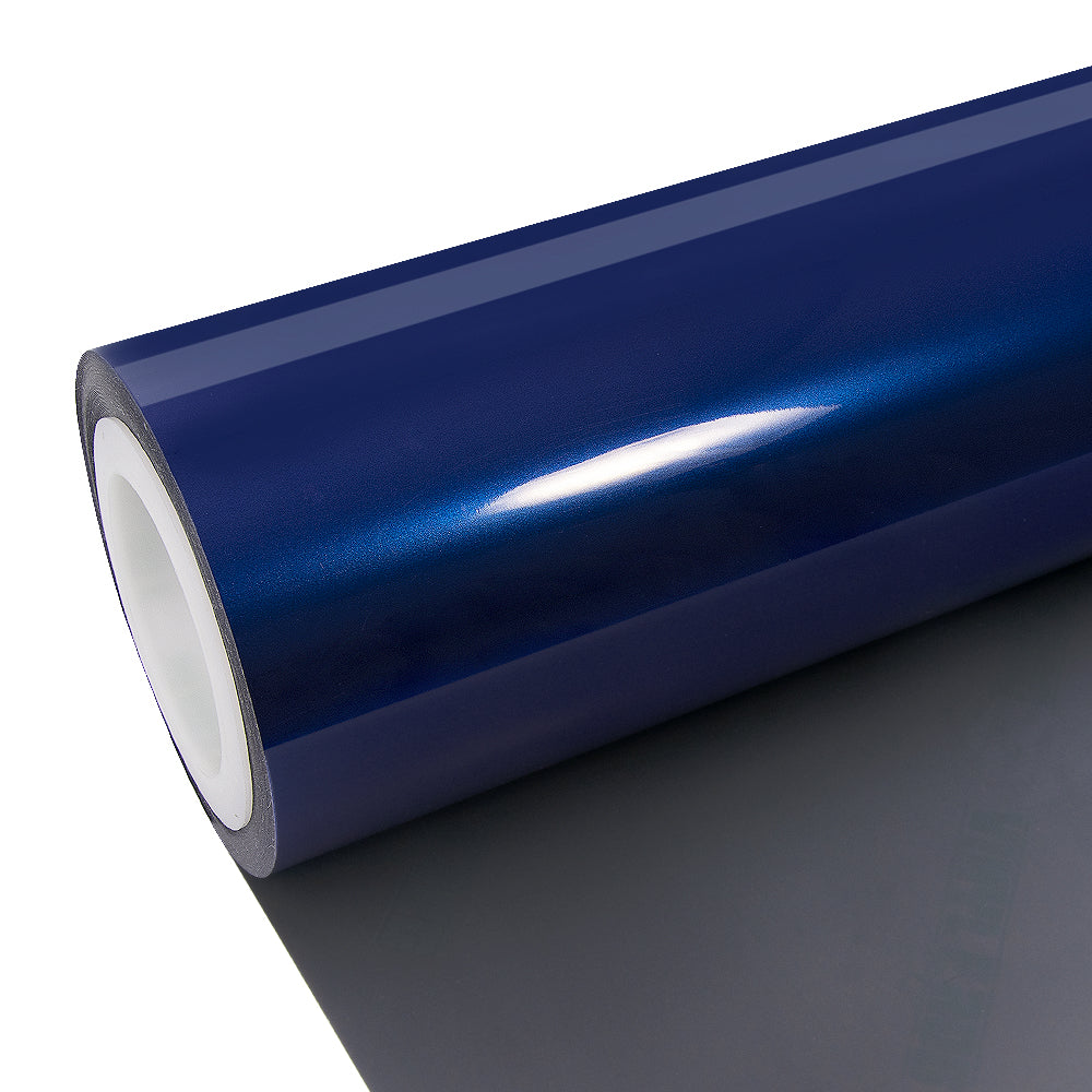 Glänzende Metallisch Tiefblau Autofolie