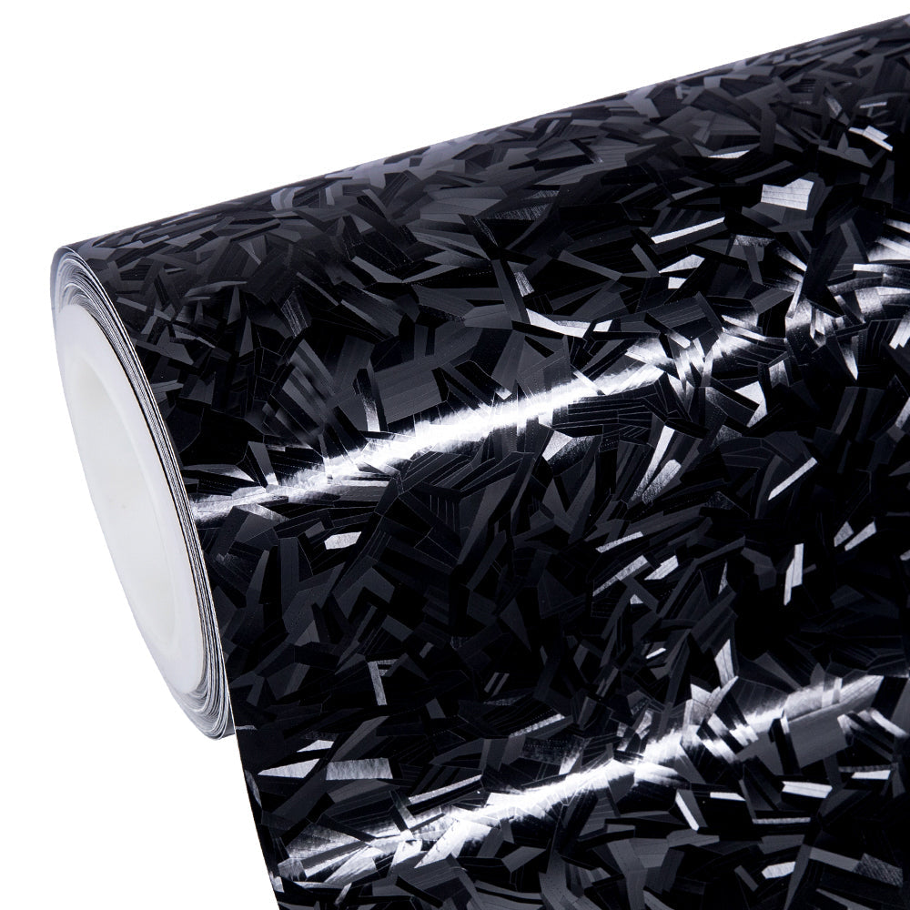 Shadow Forged Schwarze Carbonfaser Vinylfolie