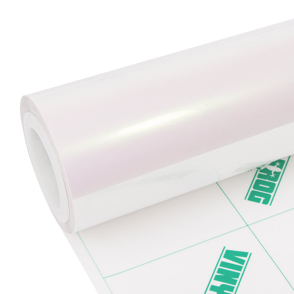 Glitzer-Metallic-Glanz Aurora-Weiß Vinylfolie