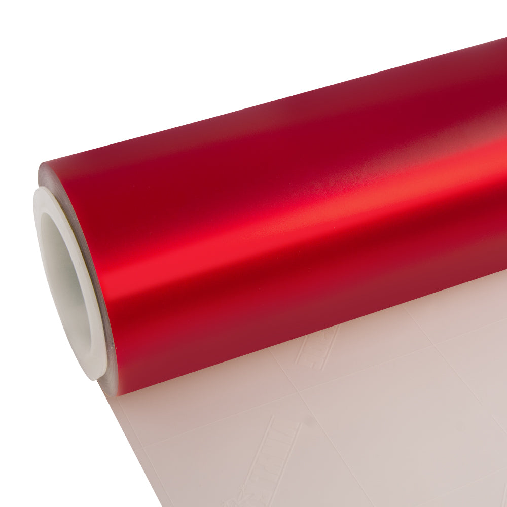 Satinchrom prismatisches Rot Autofolie