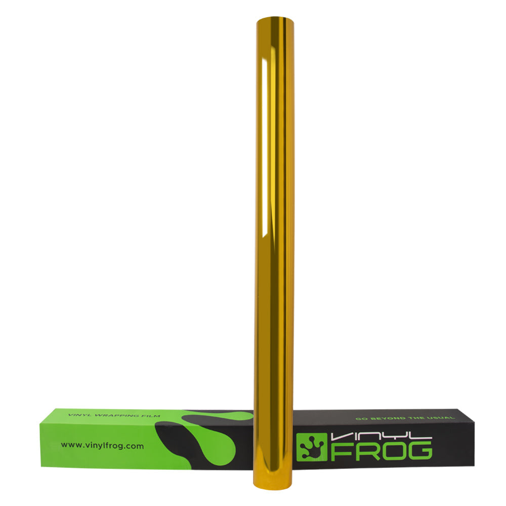 Spiegelchrom-goldene Autofolie