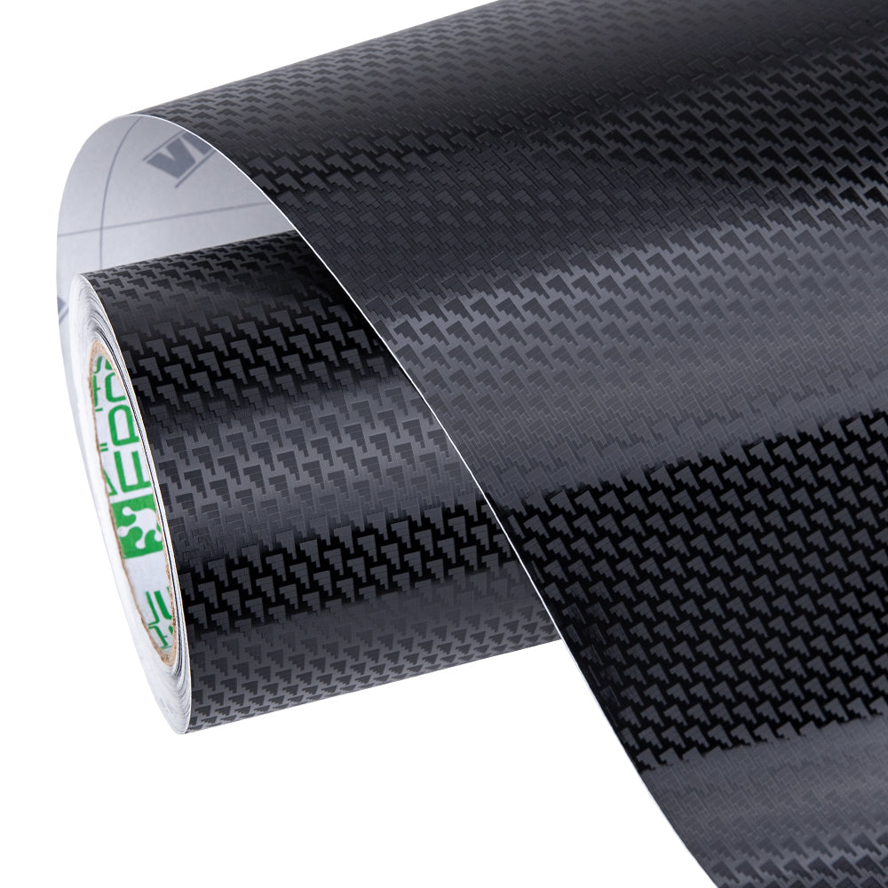 Ghost Rhombus Schwarze Carbonfaser Vinylfolie