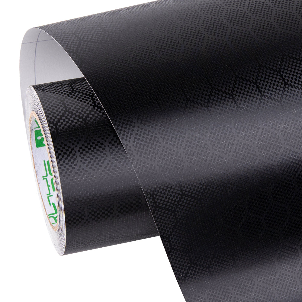 Hexa Schwarze Carbonfaser-Vinylfolie