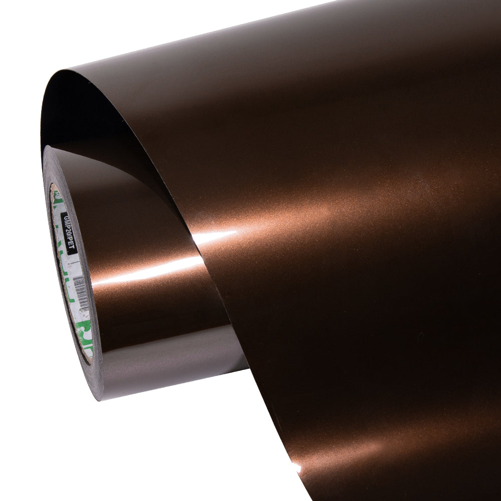 Glänzende metallische Mokka-Braun Autofolie