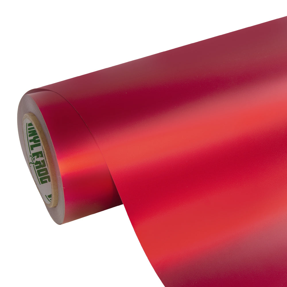 Satinchrom prismatisches Rot Autofolie