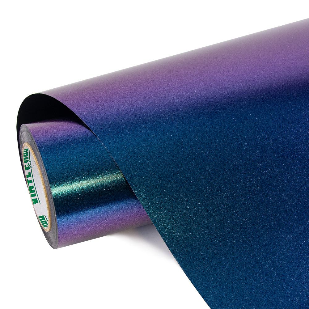 Glitzer Metallic Diamant Lila Blau Vinylfolie