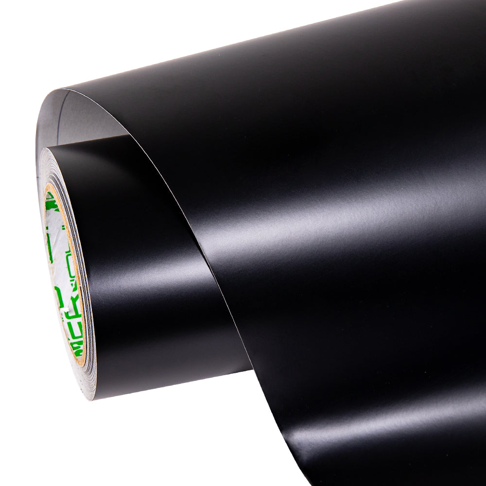 Matte Seiden Schwarz Vinylfolie