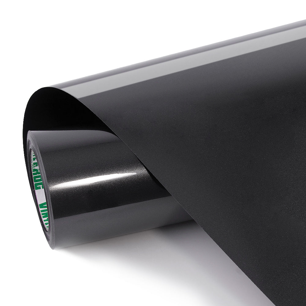 Glänzende Metallisch Kohle-Asche Autofolie