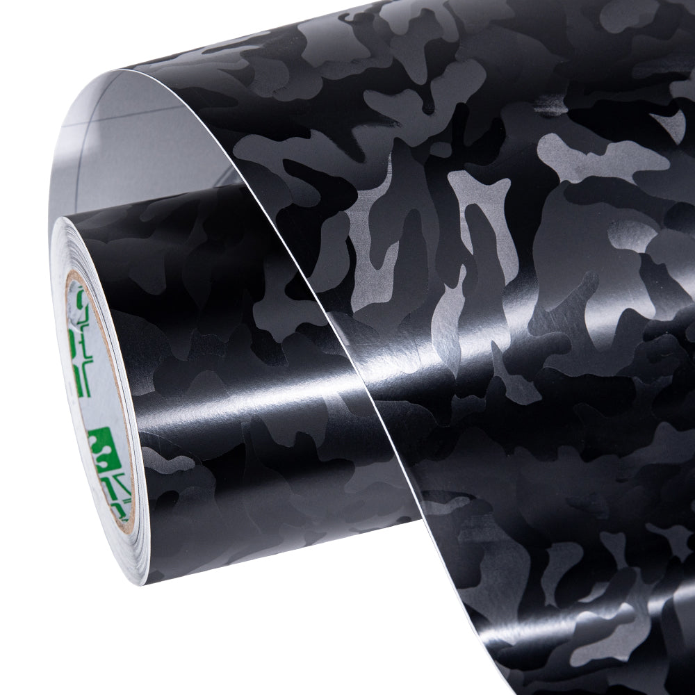 Camouflage Schwarze Carbonfaser Folierung