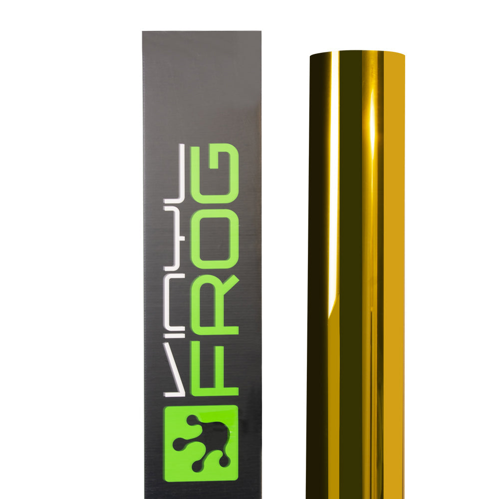 Spiegelchrom-goldene Autofolie