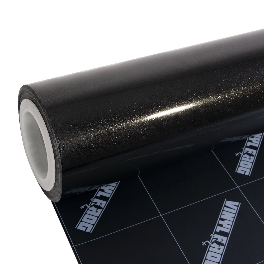 Glitzer Metallic Glitzerschwarz Vinylfolie
