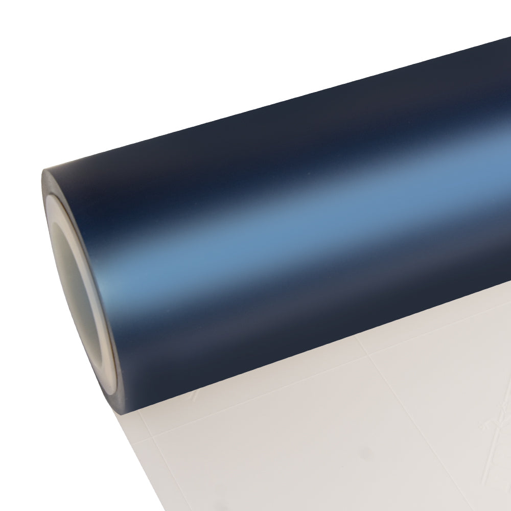 Satin-Chrom Seiden-Preußischblau Vinylfolie