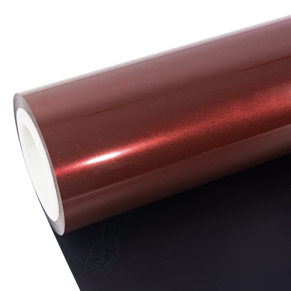Glänzende metallische Kirschrot-Autofolie