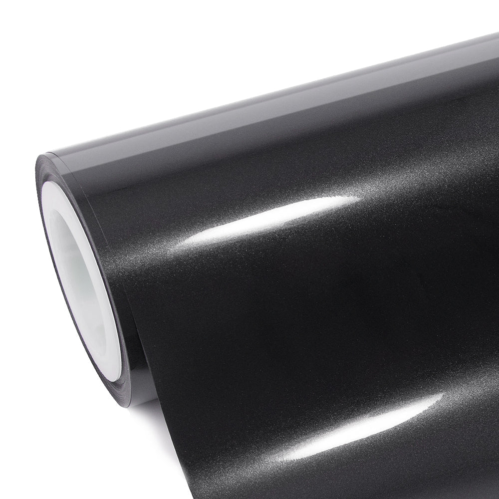 Glänzende Metallisch Kohle-Asche Autofolie