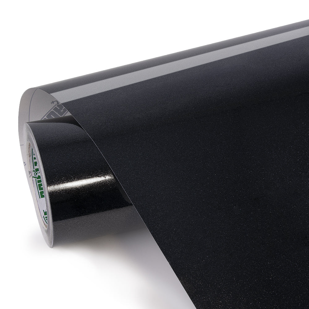 Glitzer-Metallic-Diamant Schwarz Vinylfolie