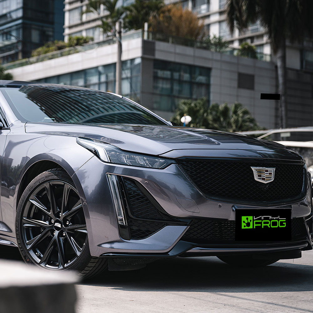 Glänzende Metallisch Dunkelgrau Autofolie