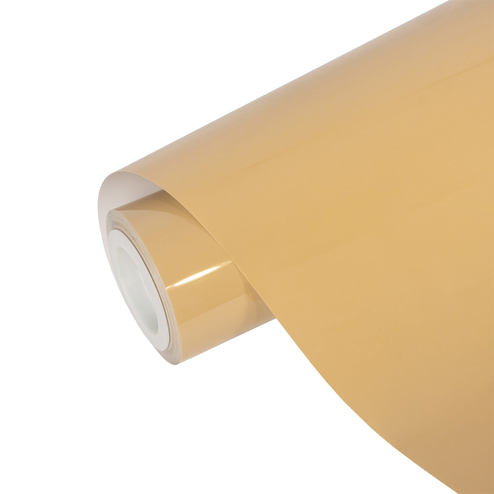 Hochglanz Dezent Holzbraun Sand Vinylfolie