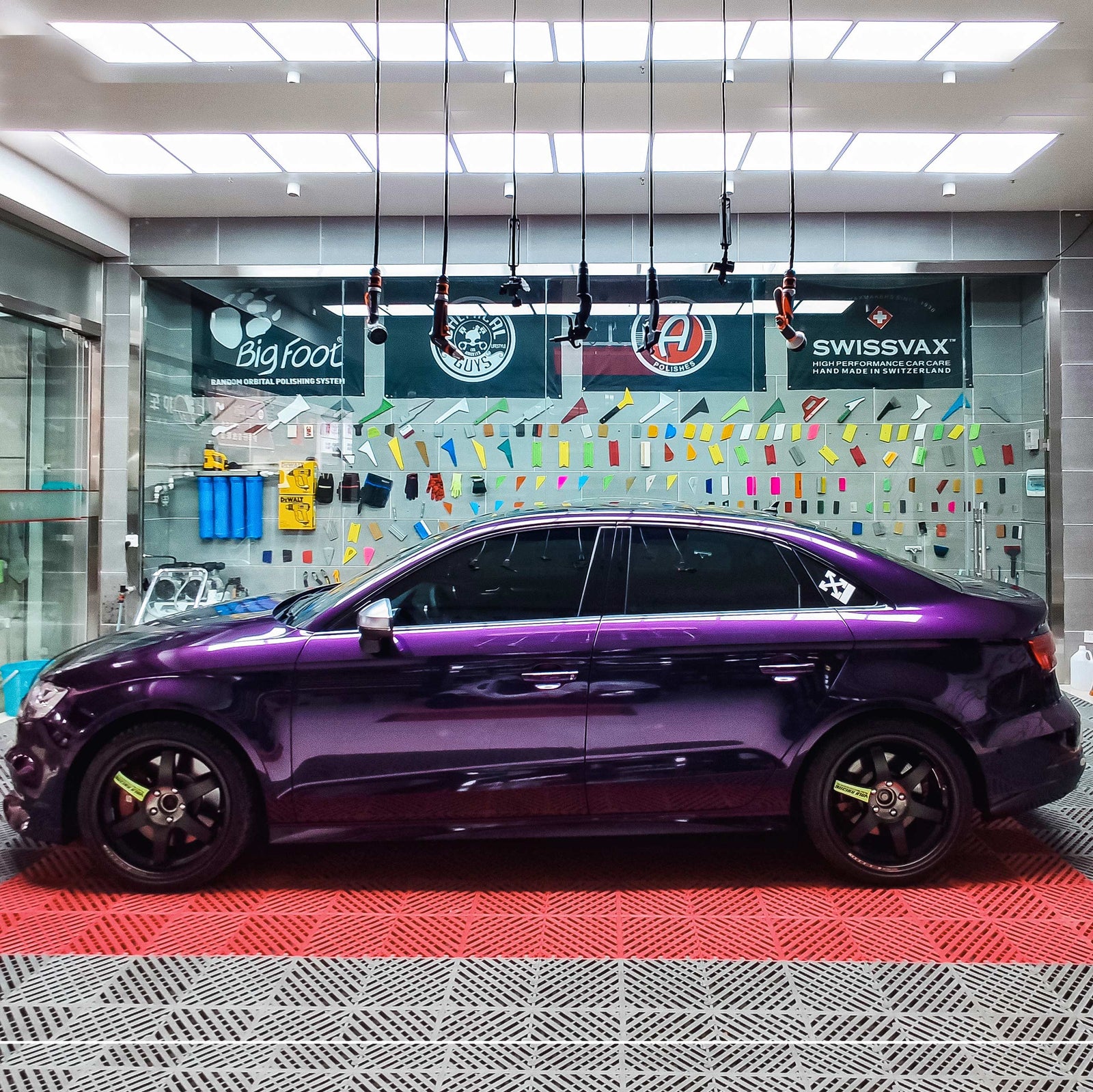 Glänzend-Metallic Mitternachtslila autofolie