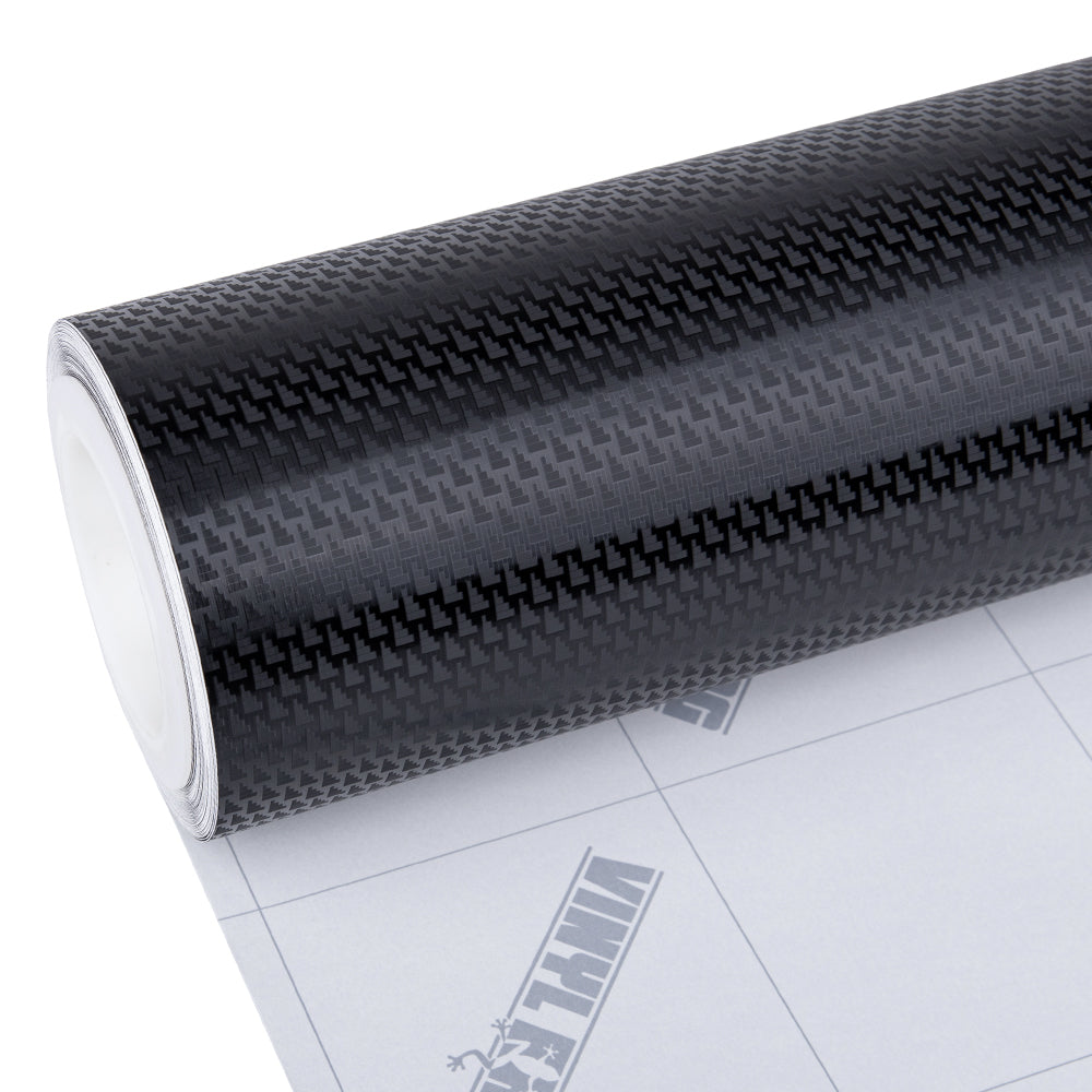 Ghost Rhombus Schwarze Carbonfaser Vinylfolie