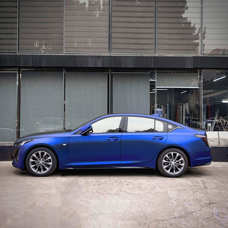 Satin-Chrom Seiden-Ultramarin Vinylfolie