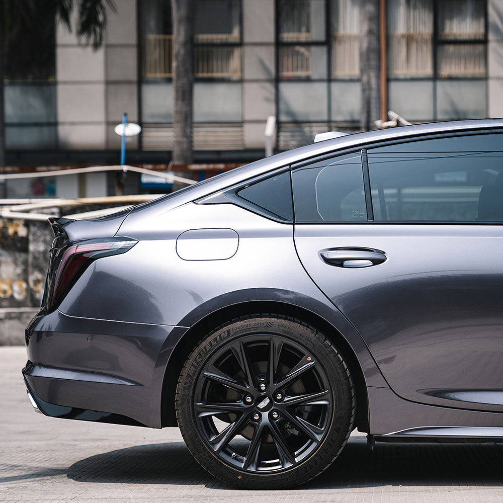 Glänzende Metallisch Dunkelgrau Autofolie