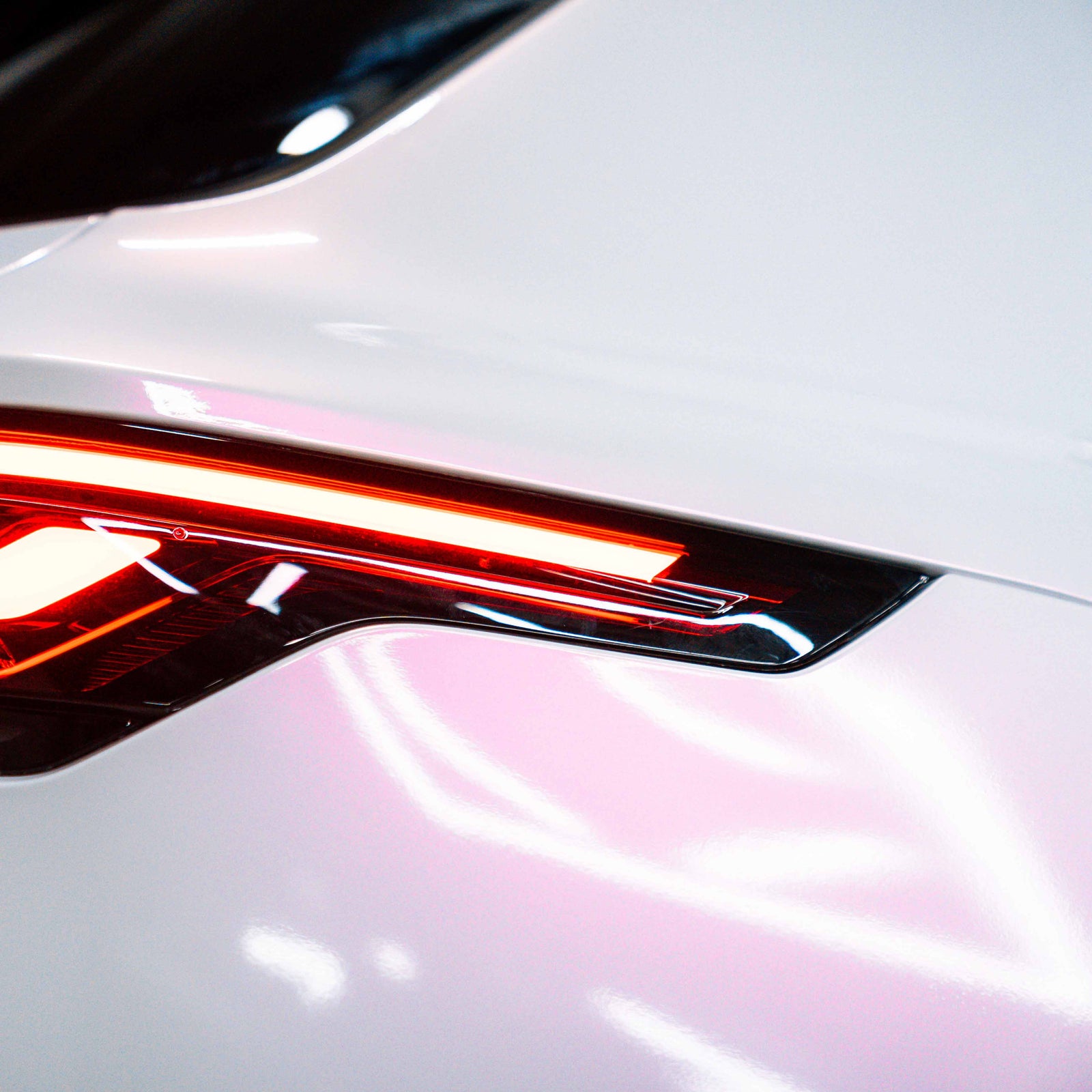 Glanz Weiss Rot Vinylfolie