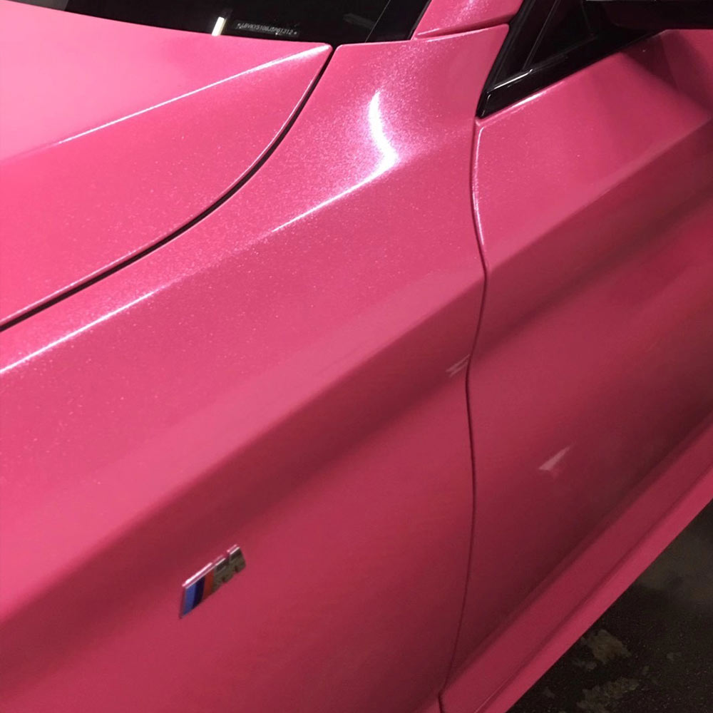 Glitzer Metallic Diamant Rosa Vinylfolie