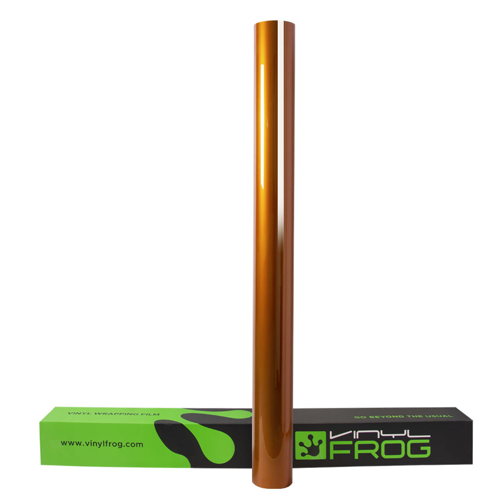 Glänzende Metallische Bronze Orange Auto-Folie