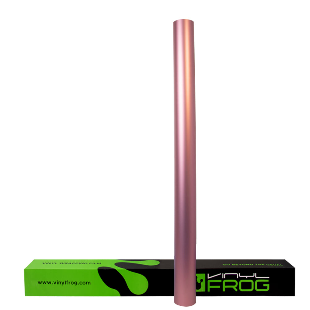 Satin Chrom Seidenroségold Vinylfolie