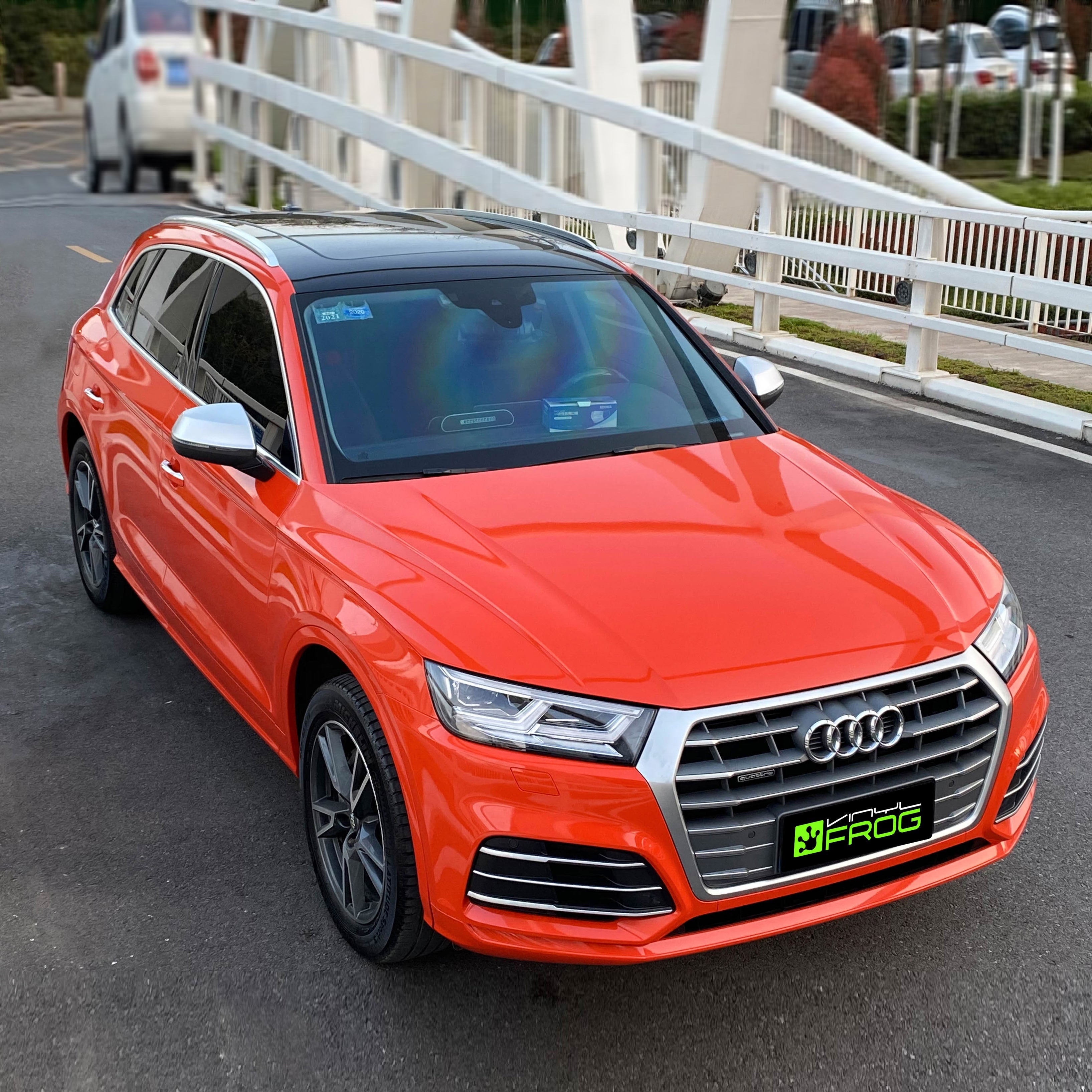 Hochglanz Rot Orange Vinylfolie