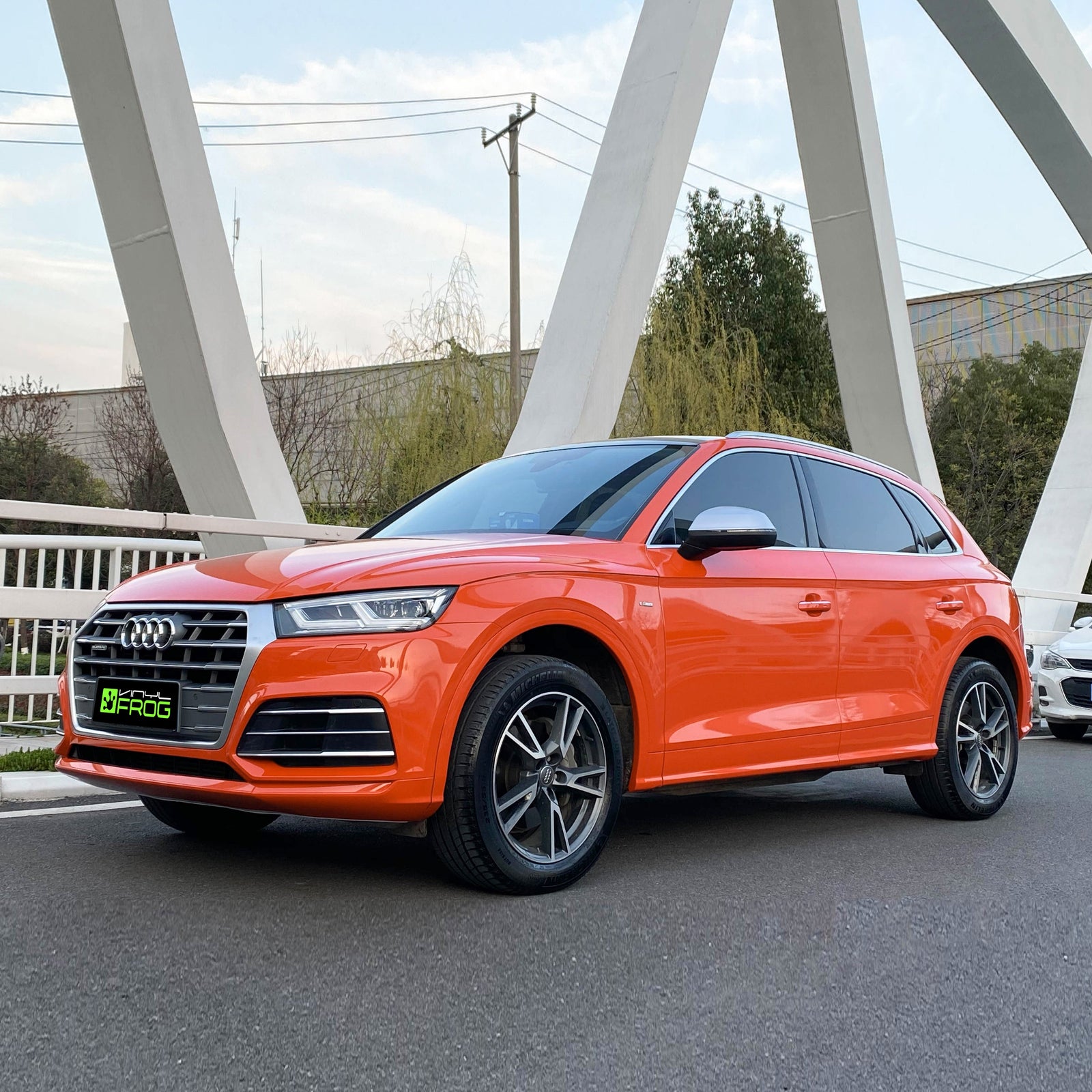 Hochglanz Rot Orange Vinylfolie