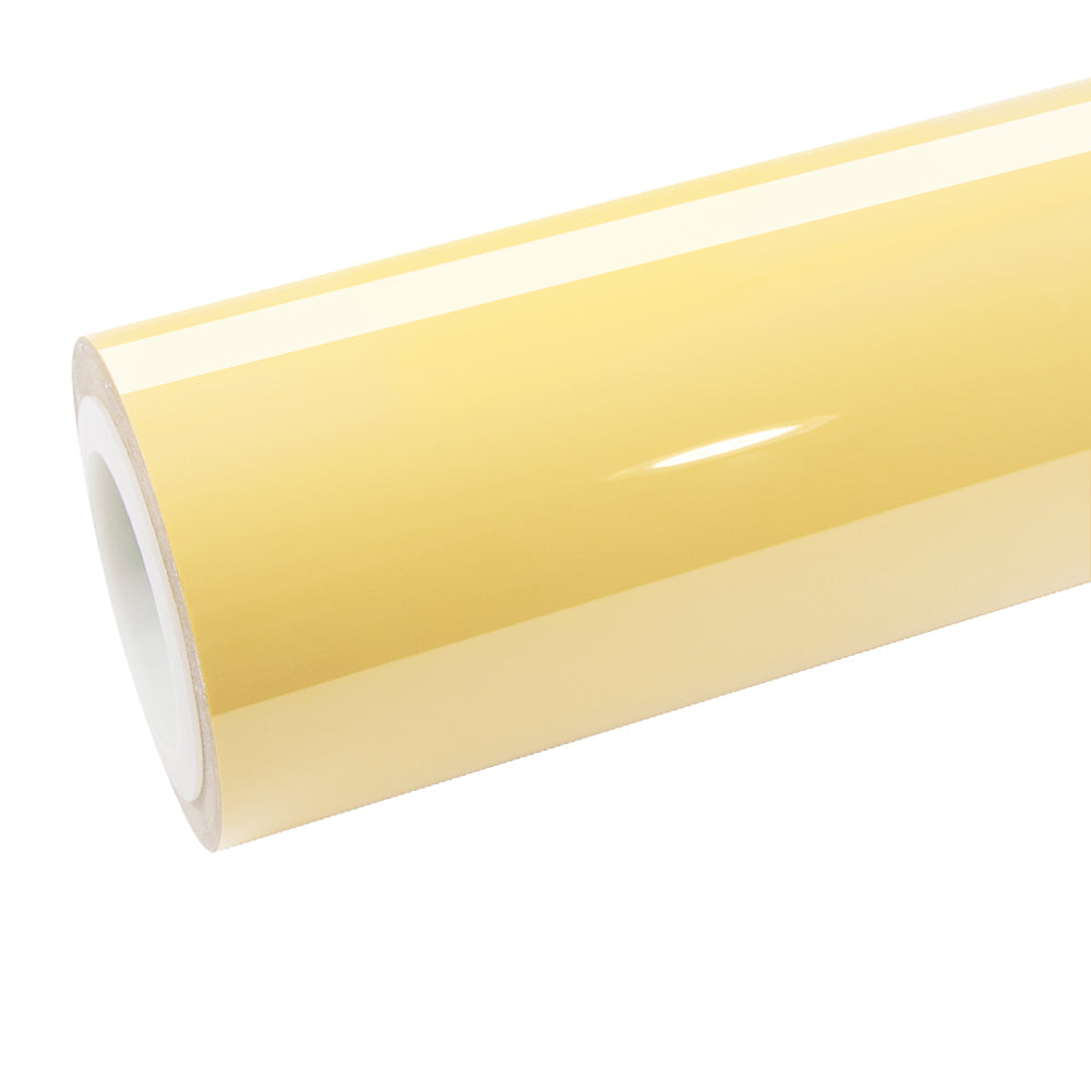 Hochglanz Pastell Gelb Vinylfolie