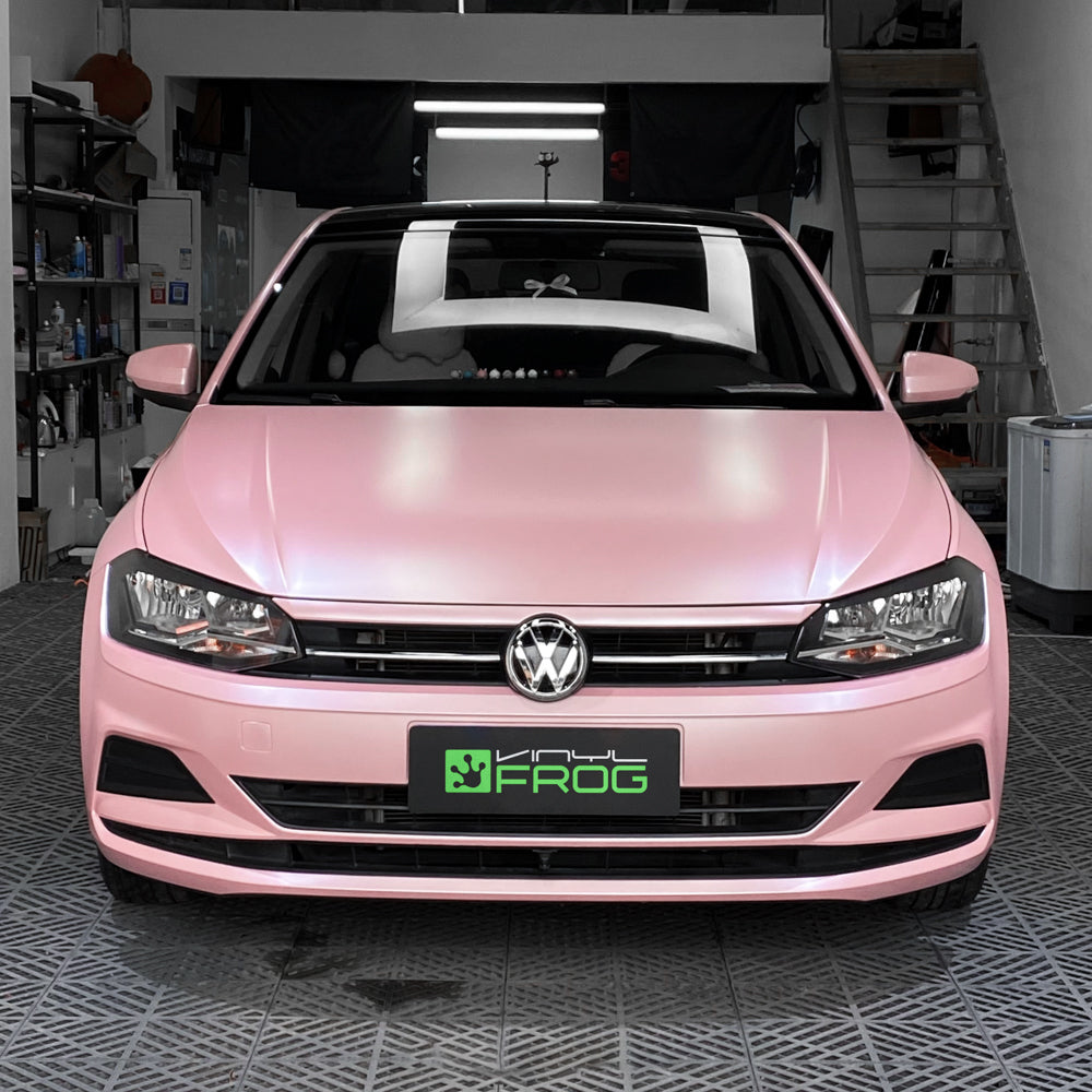 Matte metallische Perlmutt-Babyrosa Autofolie
