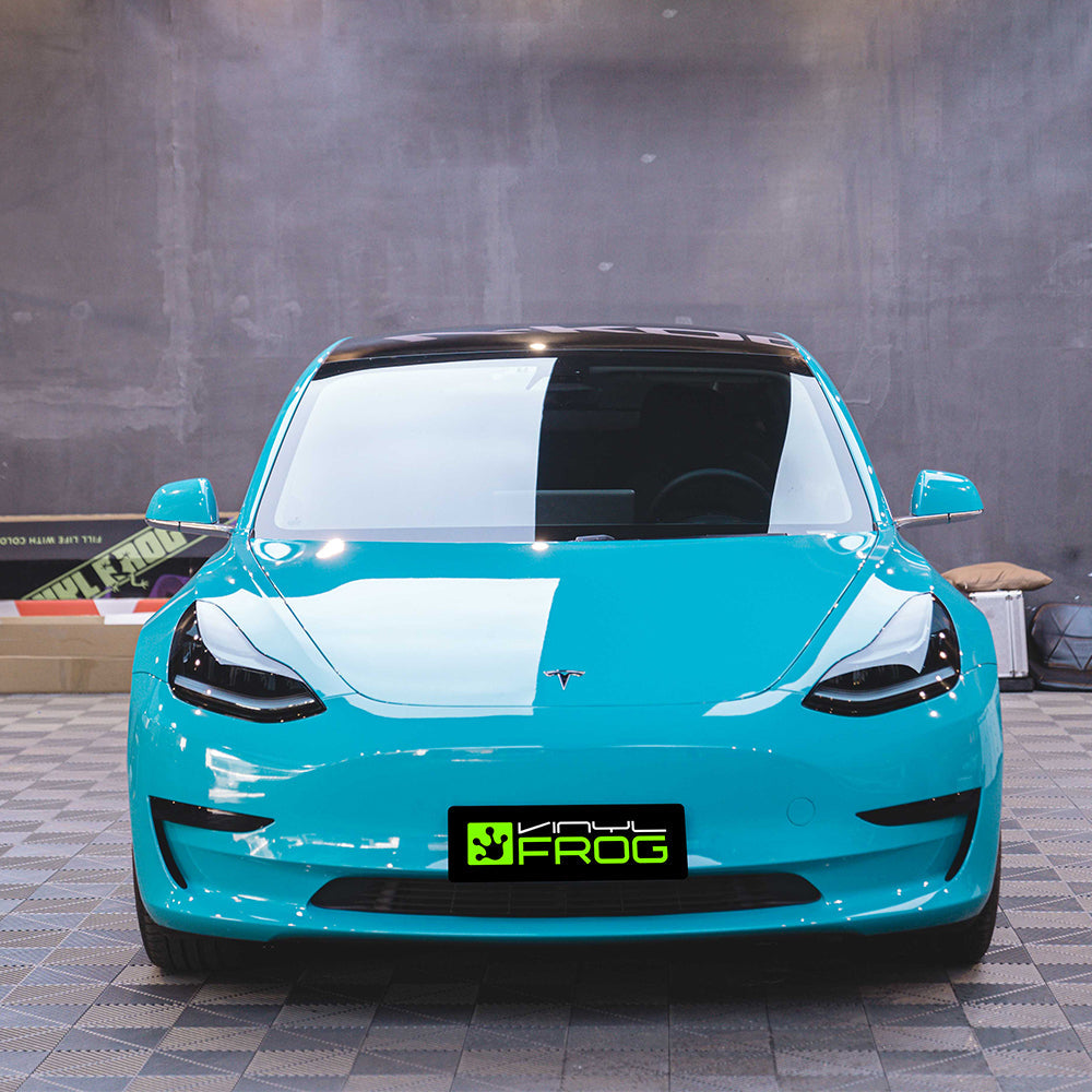 Hochglänzende Miami Blau autofolie