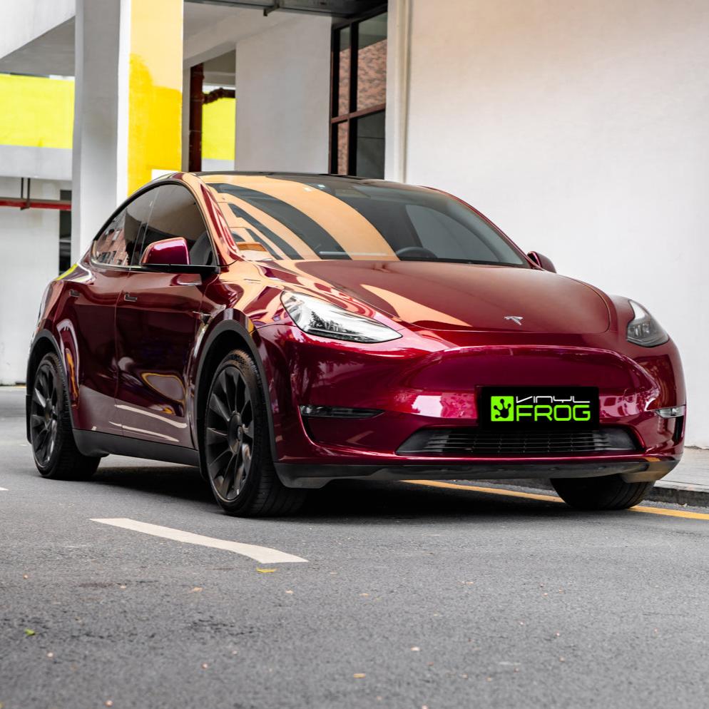 Glänzende metallische Rosenholzrot Autofolie