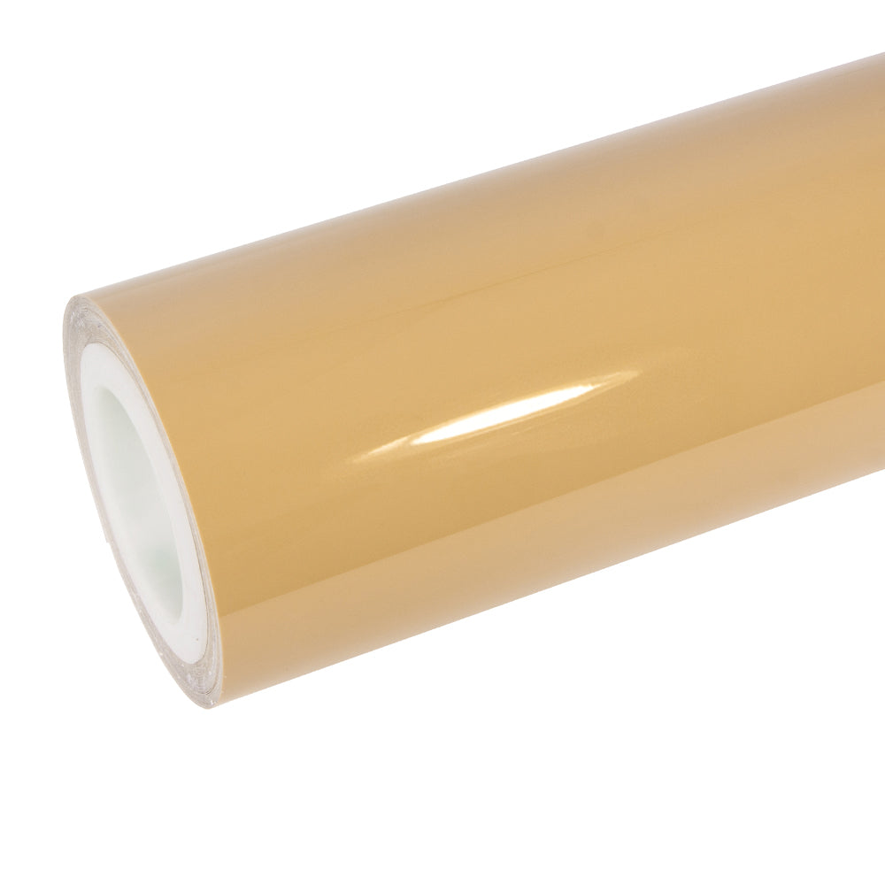 Hochglanz Dezent Holzbraun Sand Vinylfolie