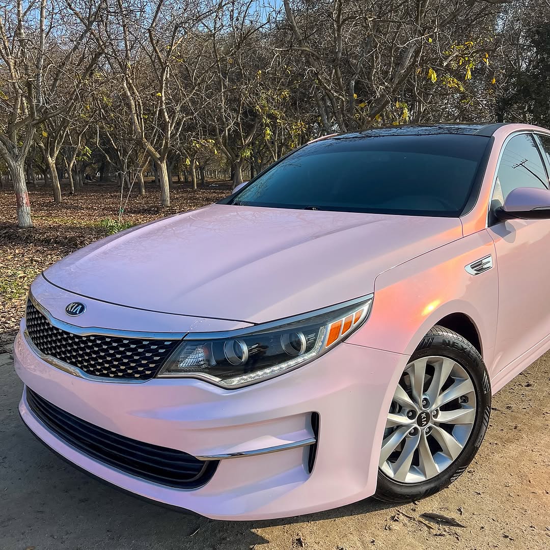 Candy-metallische pink-weiße Autofolie